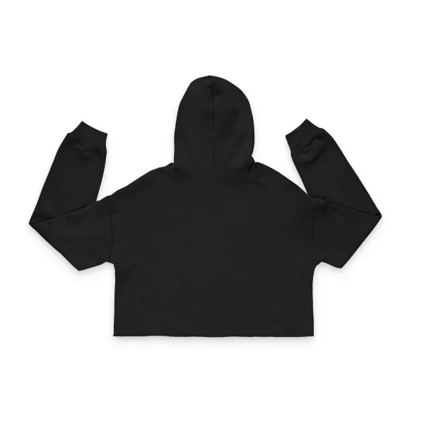 The Lounge Crop Hoodie - black – Image 3