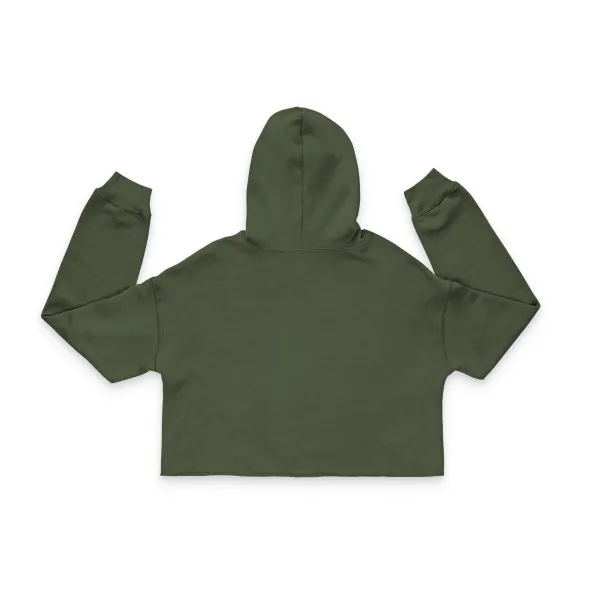 The Lounge Crop Hoodie - olive – Image 3