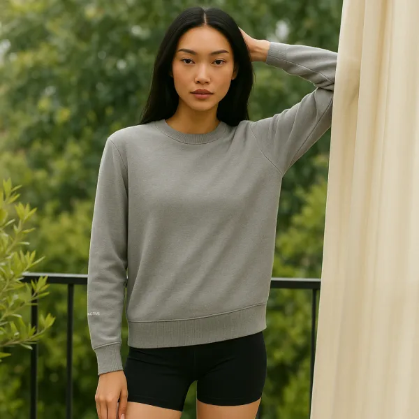 The Signature Crewneck - stone – Image 1