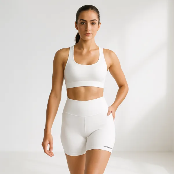 The Essential Biker Shorts - white – Image 1