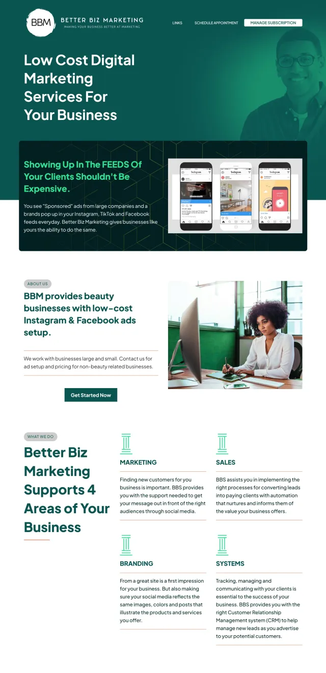 Better Biz Marketing site