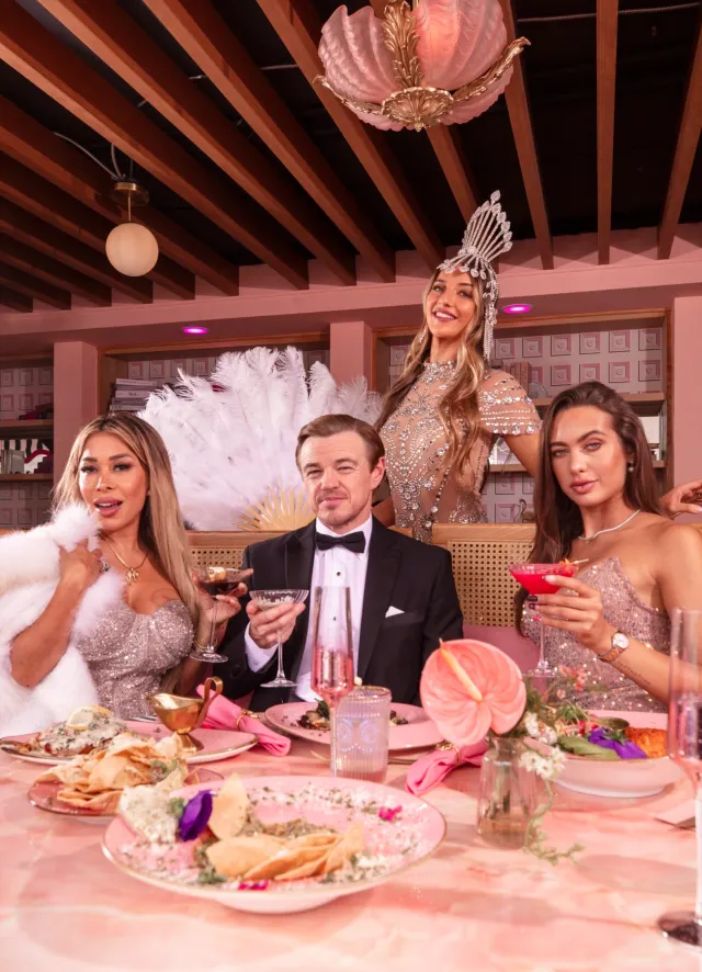 Luxury private event guests celebrating at Nigel's Long Beach