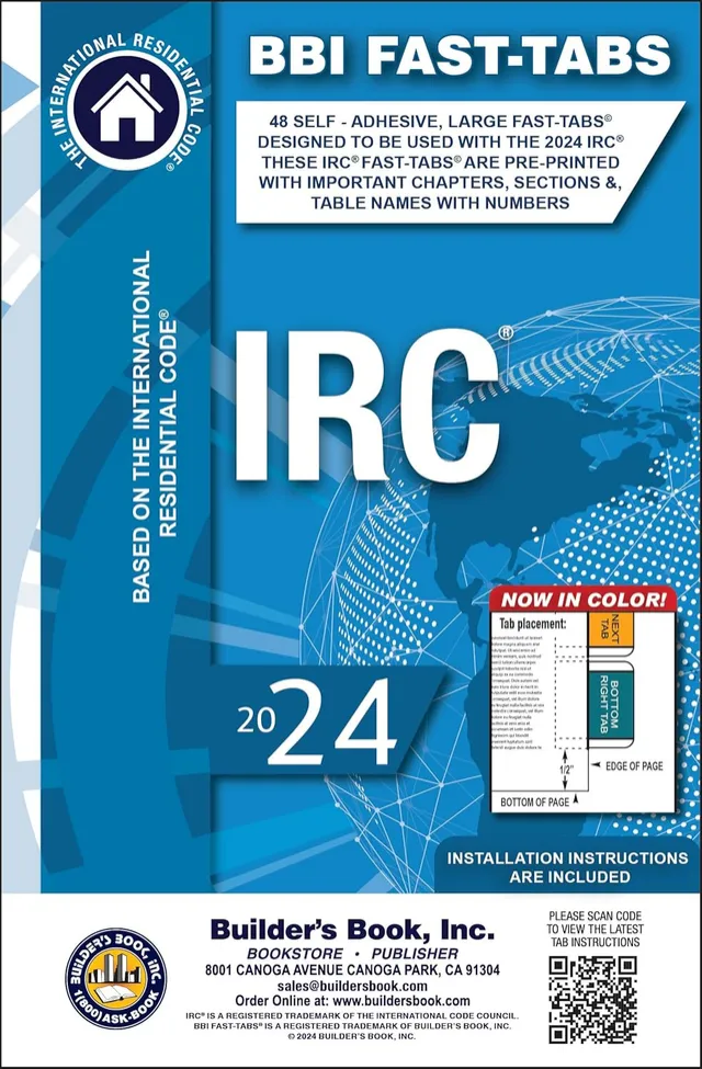 2024 IRC Code Book Tabs (Fast Tabs) cover