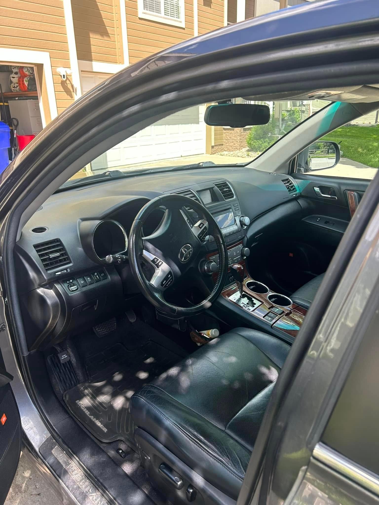 Detailed leather interior after steam cleaning by Invictus in Omaha NE