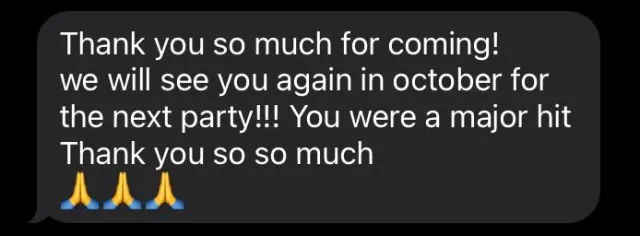 Parent text: 'all the parents were saying how relaxed the morning was'