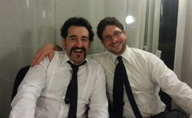 Stefano Palazzi con Luigi Pelazza