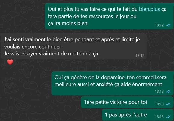Message de Juliette, 42 ans