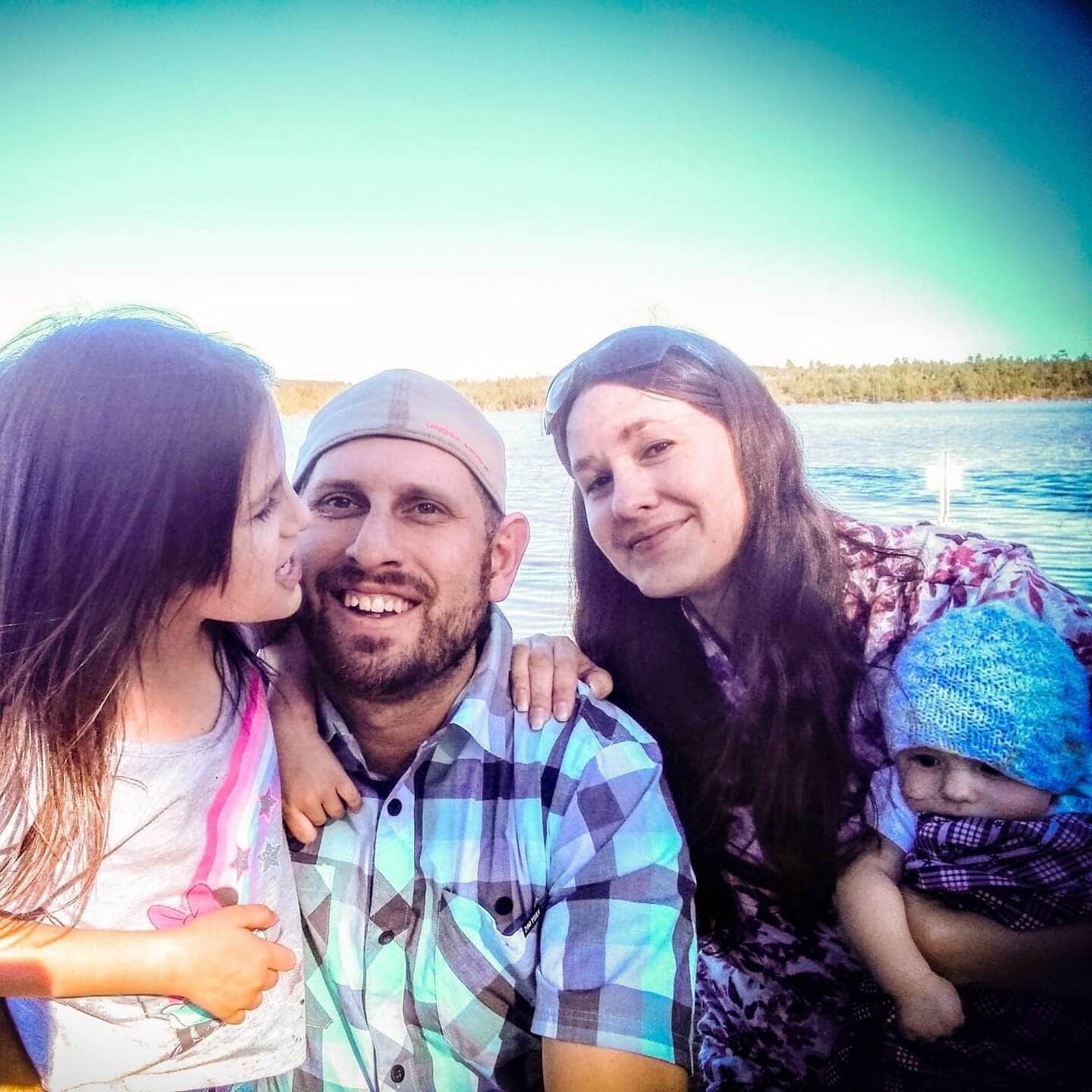 Phil Coble with his family