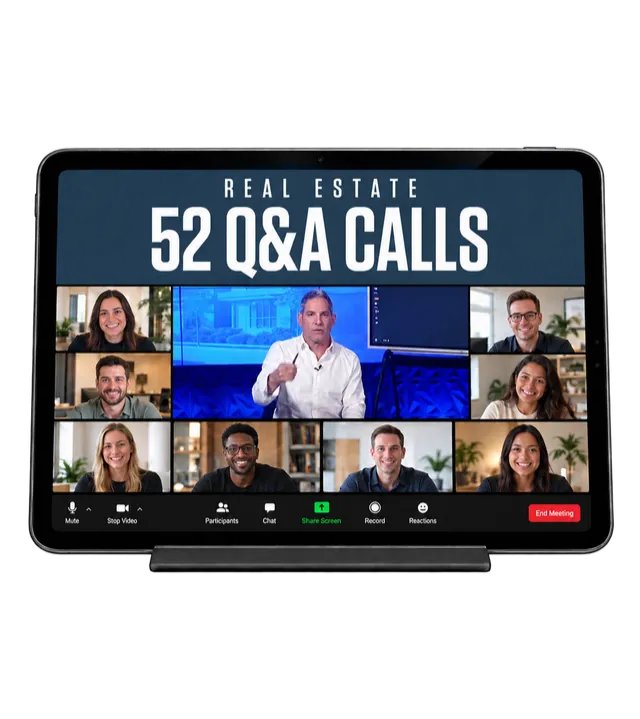 52 Real Estate Q&A Calls on a tablet