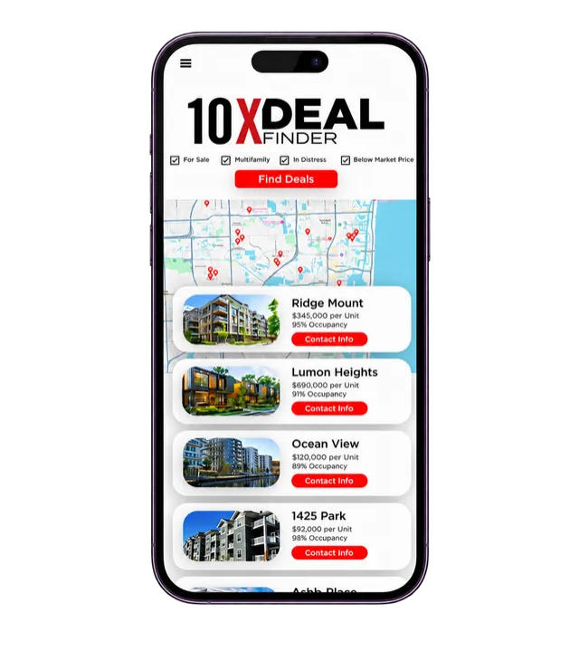 10X Deal Finder app on a phone