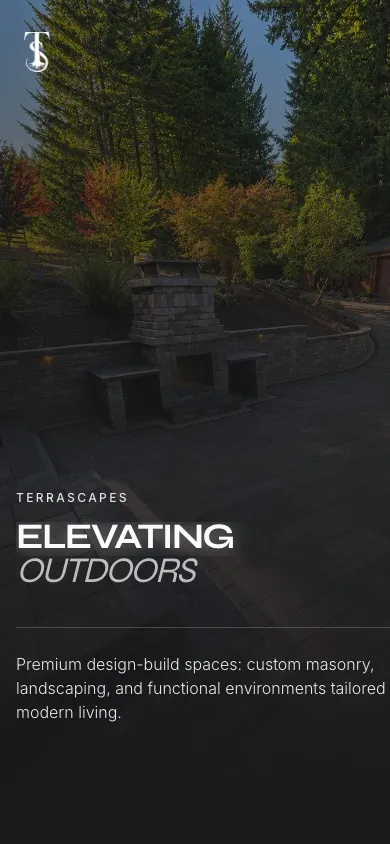 Terrascapes mobile ad and landing view