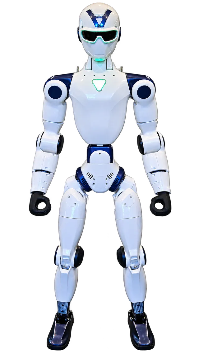 Ted, the Unitree R1 EDU humanoid robot, standing.