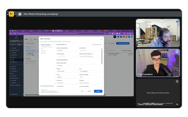 Chamada de Onboarding em Grupo Comigo