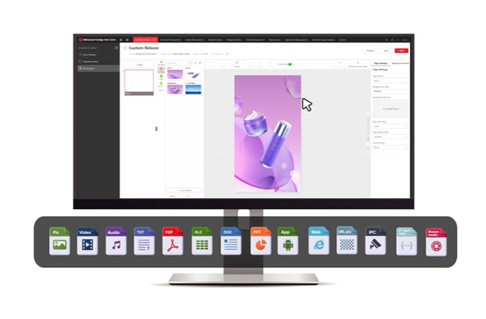 Intuitive content design tools for digital signage advertising