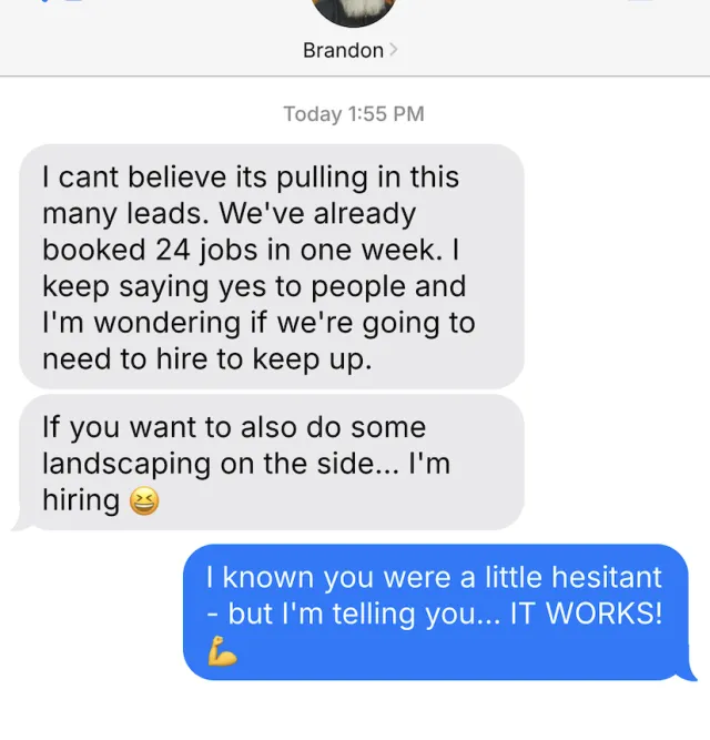 A message from Brandon B.