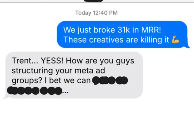 A message from Trent M.