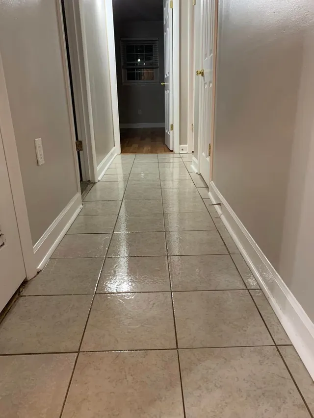 Tiled hallway swept and mopped by Pretty in Pink Cleaning Service near Montgomery, AL