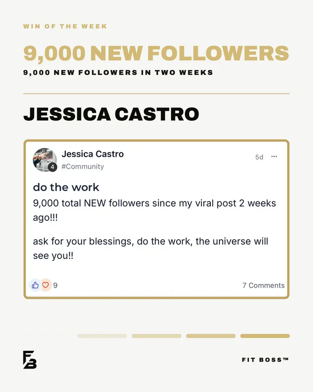 Jessica Castro: 9,000 new followers