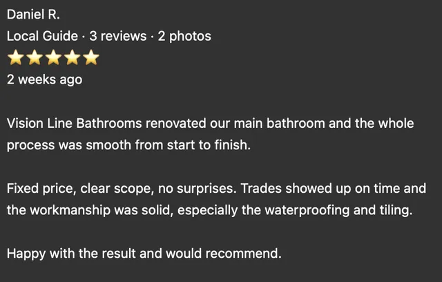 Google review from Daniel R. — 5 stars