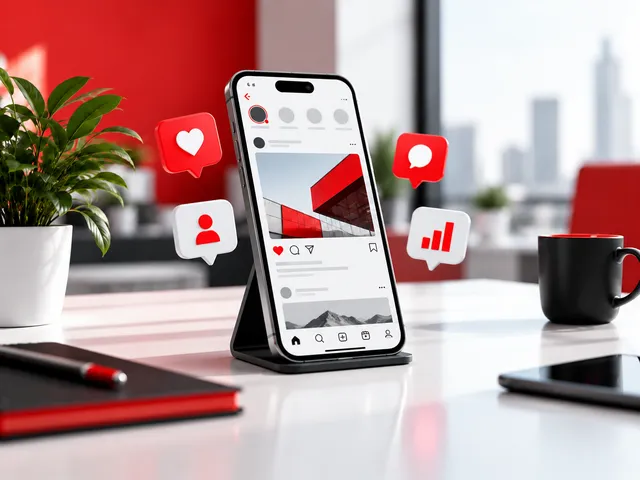 Smartphone showing a social media feed with engagement icons