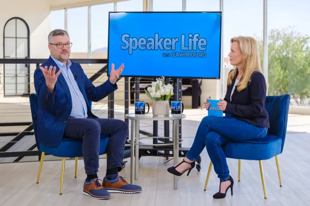 Lea Woodford interviewing Jason Sievert on Speaker Life