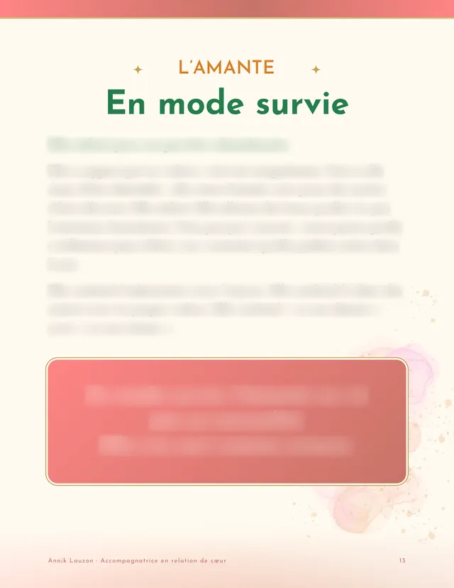 Aperçu : en mode survie