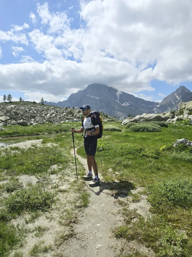 Giovanni hiking in the mountains