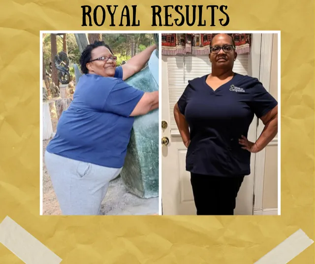 Original Royal Results comparison featuring blue and navy clothing, from the brand archive