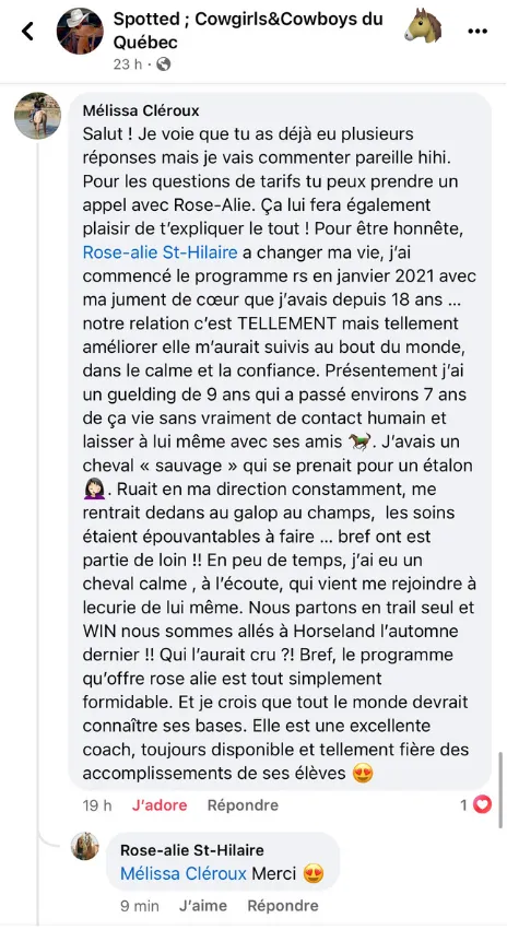 Témoignage d'élève