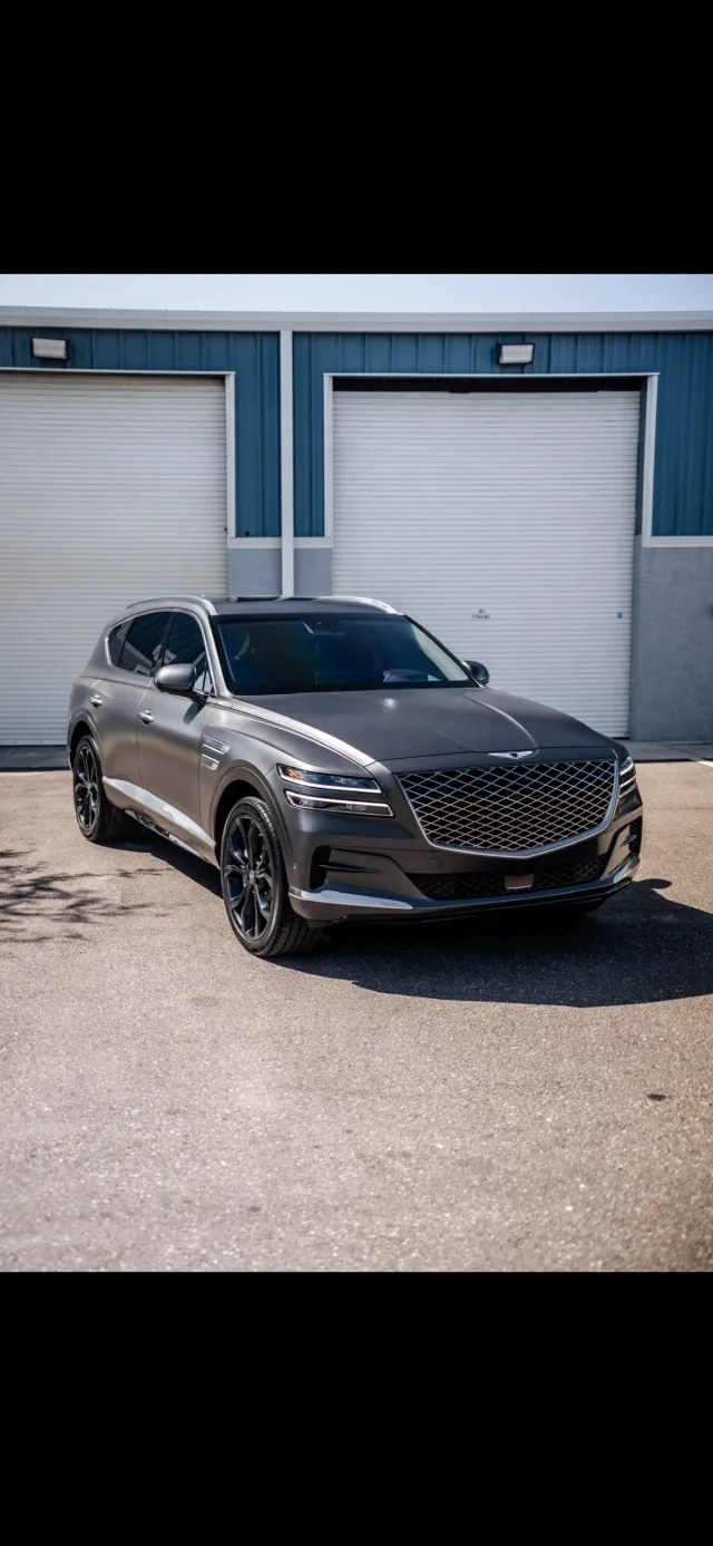 Matte gray Genesis SUV detailed by Auto Labz