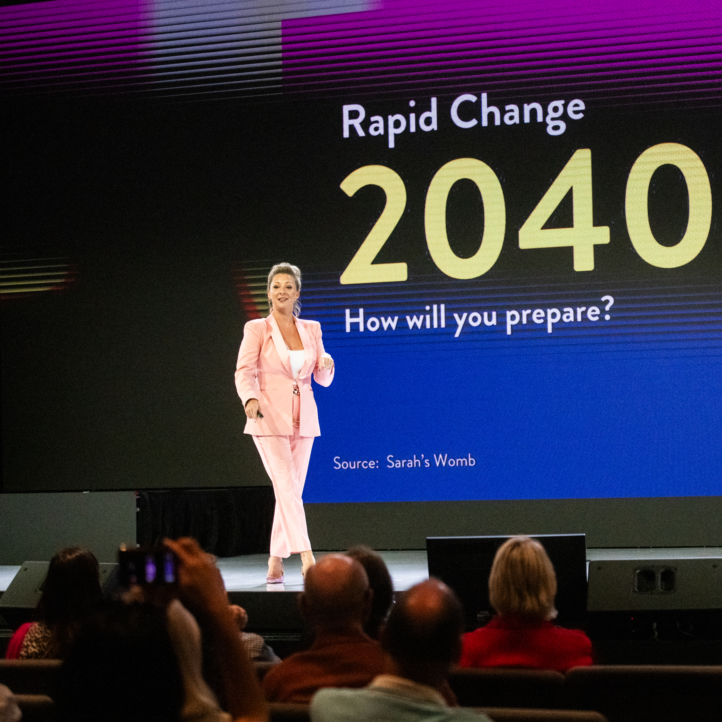 Sarah Cordiner delivering the Rapid Change 2040 keynote