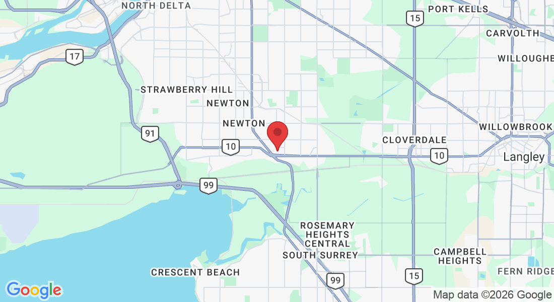 Map to DRW NeuroPerformance at 14225 57 Ave #104, Surrey, BC
