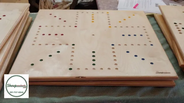 Large four-player wooden Wahoo boards, handmade by Shoup Woodworks in Houston