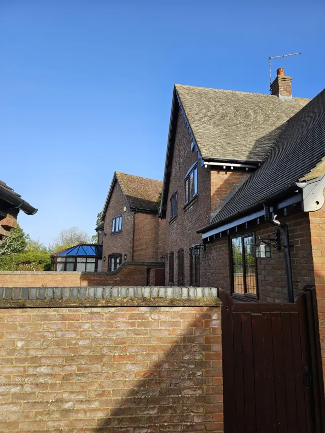 Professional exterior cleaning results showing before and after transformations for project 4
