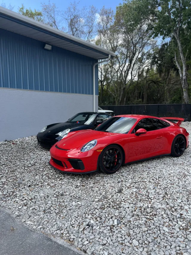 Red Porsche GT3 detailed by Auto Labz