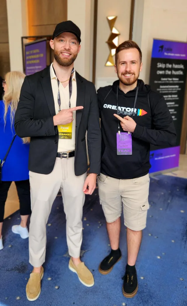 Nick Filipoff on an expo floor