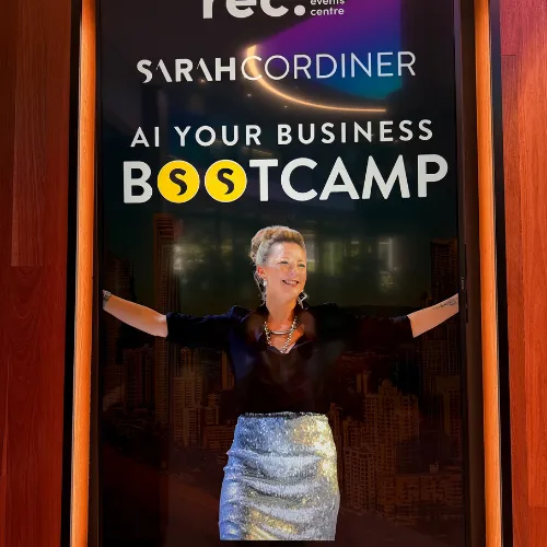 Sarah Cordiner at the AI Your Business Bootcamp