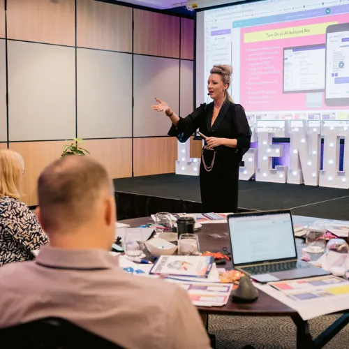 Sarah Cordiner teaching a hands-on tech workshop