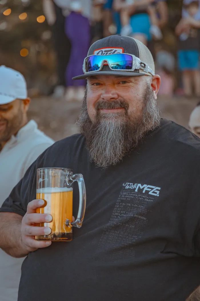 Member with his mug