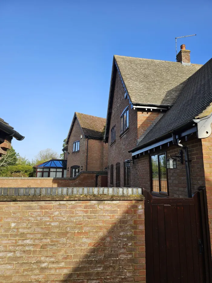 Courtyard, roofs and walls after an exterior clean