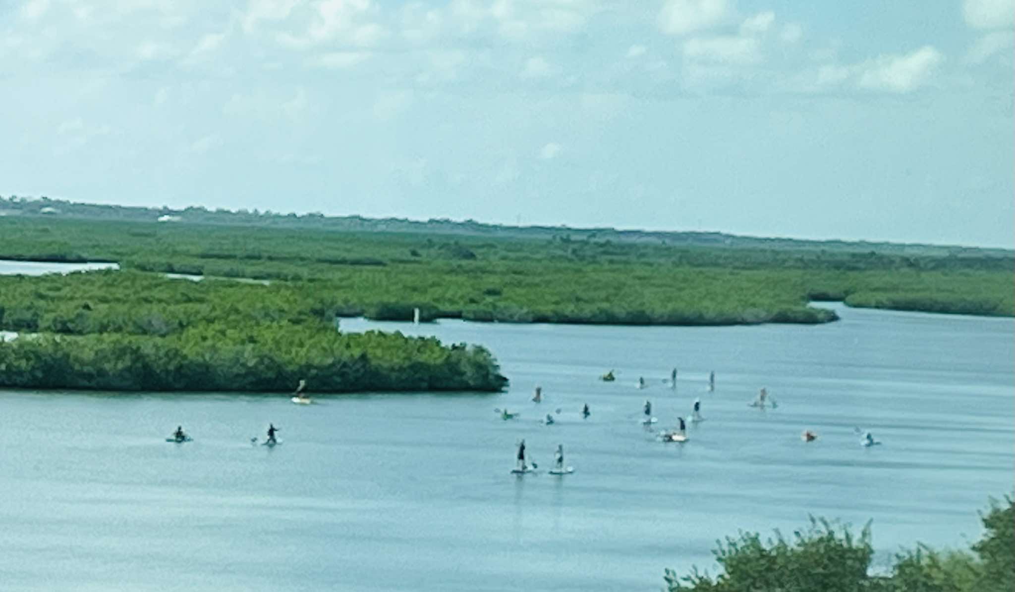 Fit Life NSB paddle group, aerial view