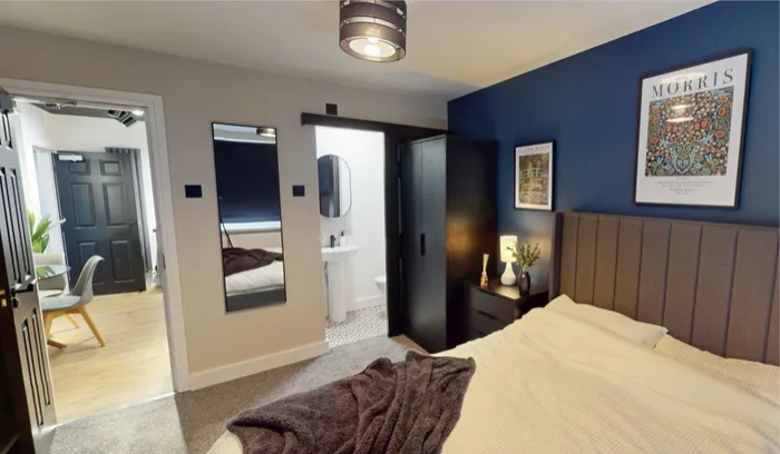 Finished HMO bedroom with ensuite