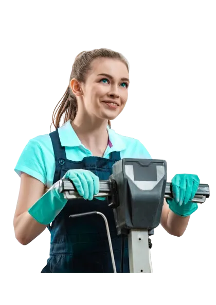 Valley Professional Janitorial crew refinishing a commercial floor