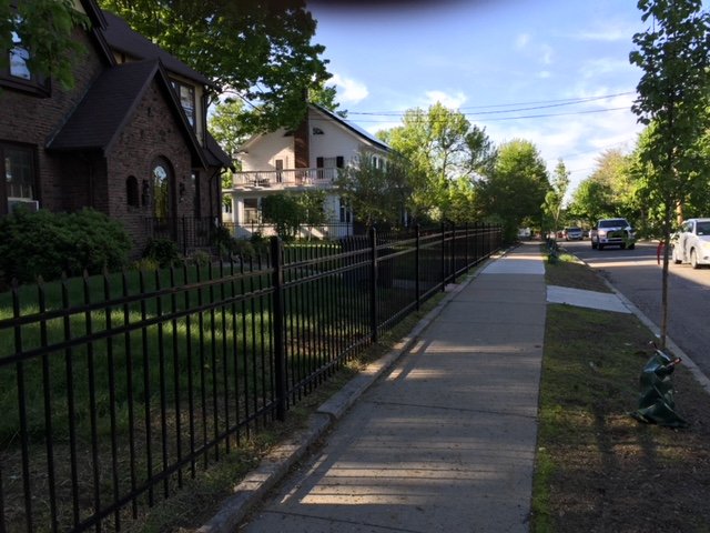 Black aluminum fence by All Fenced In