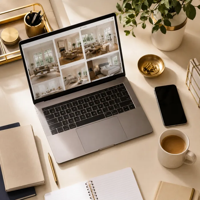 Annonces du logement optimisées sur Airbnb, Booking et Abritel, consultées sur un ordinateur portable