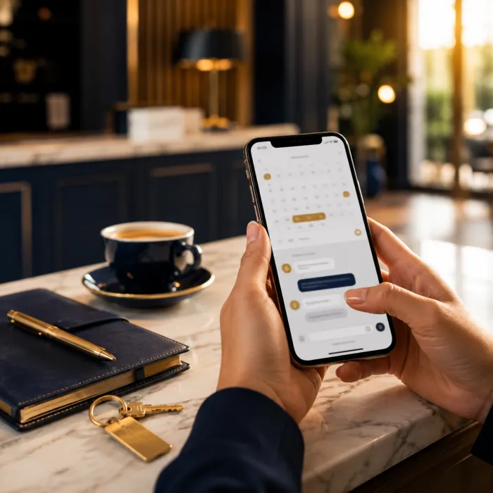 Suivi des réservations voyageurs depuis un smartphone, calendrier de location synchronisé