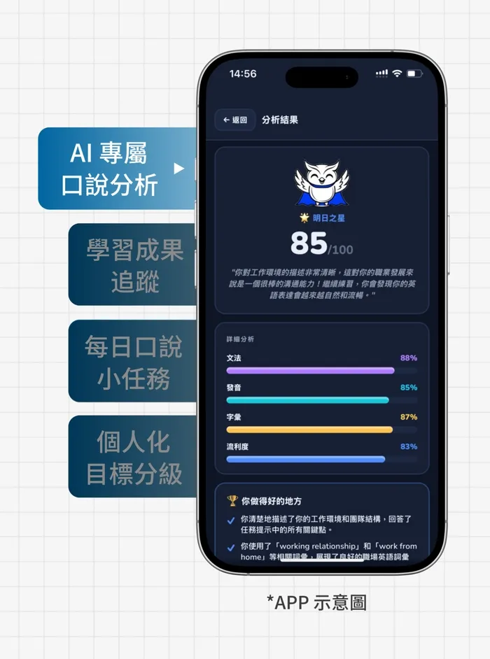 AI 學習 App：每日任務、Free Talk 與即時語音分析