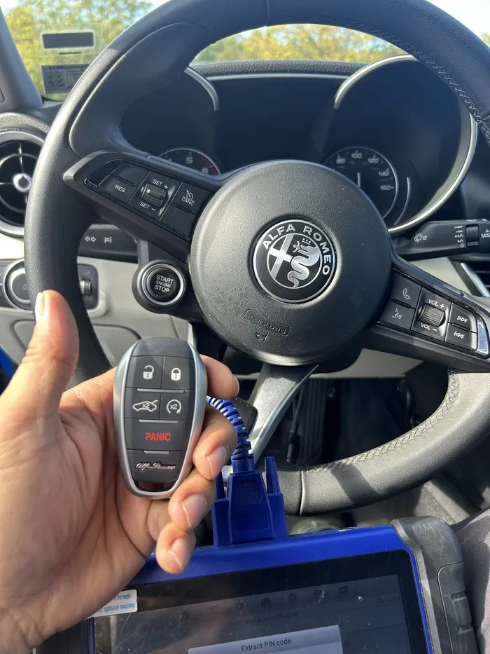 Programming a new key fob inside a customer's car