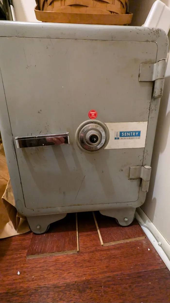 Small fire safe with a dial lock