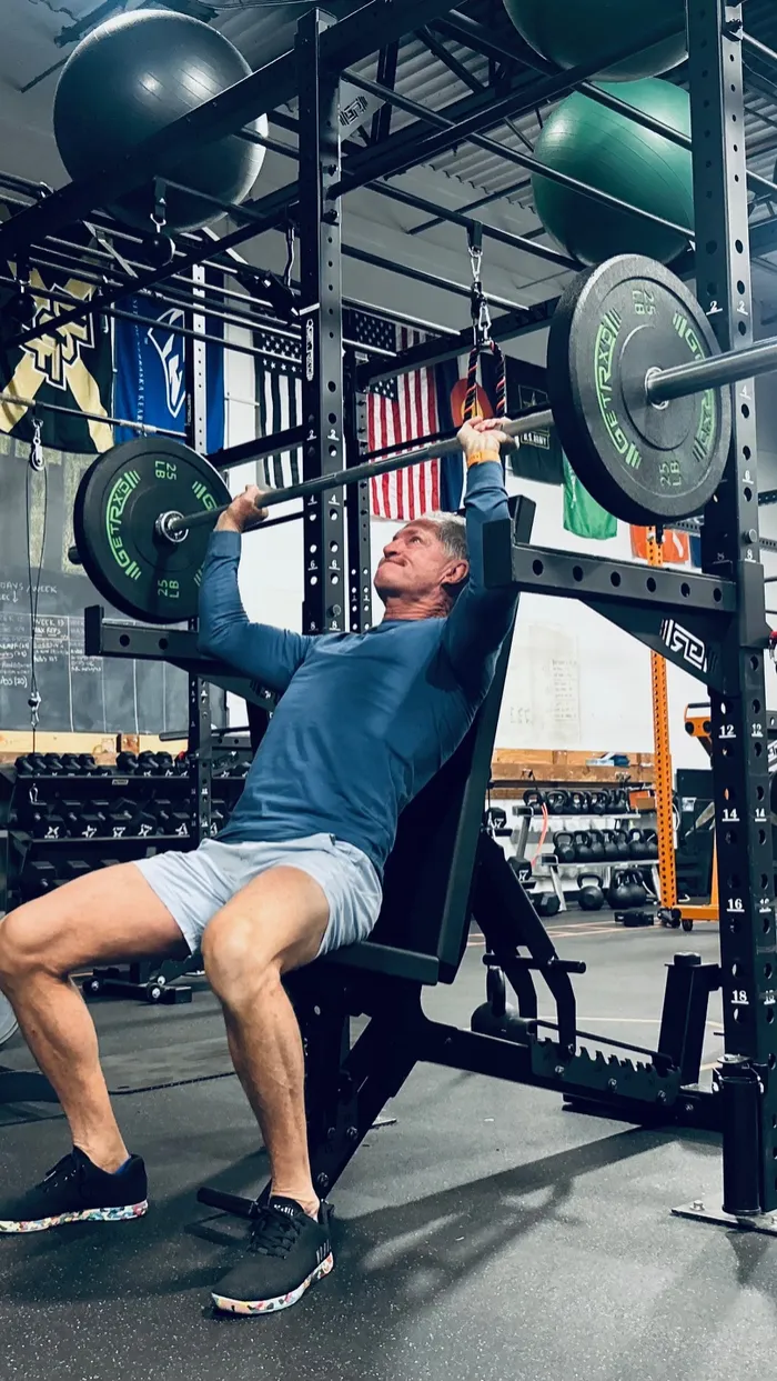 Bob, 60, training at Beyond